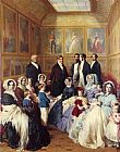 Queen Victoria and Prince Albert with the Family of King Louis Philippe at the Chateau D'Eu by Franz Xavier Winterhalter